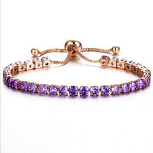 Load image into Gallery viewer, Luxury 4mm Cubic Zirconia Tennis Bracelets Iced Out Chain Crystal Wedding Bracelet For Women Men Gold Silver Color Bracelet