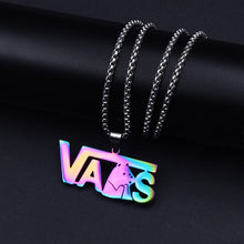 Load image into Gallery viewer, FIREBROS 2021 New Fashion Street Hip-Hop Rock Jewerly Men Women Stainless Steel Quenched Letter Magazine Flame Pendant Necklaces