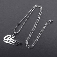 Load image into Gallery viewer, FIREBROS 2021 New Fashion Street Hip-Hop Rock Jewerly Men Women Stainless Steel Quenched Letter Magazine Flame Pendant Necklaces