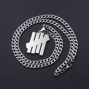 FIREBROS 2021 New Fashion Street Hip-Hop Rock Jewerly Men Women Stainless Steel Quenched Letter Magazine Flame Pendant Necklaces