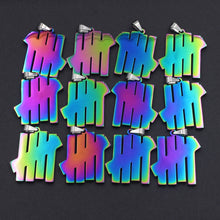 Load image into Gallery viewer, FIREBROS 2021 New Fashion Street Hip-Hop Rock Jewerly Men Women Stainless Steel Quenched Letter Magazine Flame Pendant Necklaces