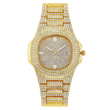 Load image into Gallery viewer, Hot Fashion Rose Gold Silver Watch Men Women Luxury Steel Rhinestone Quartz Diamond Watches Ladies Male Clock Saat Drop Shipping