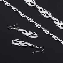 Load image into Gallery viewer, Punk Flame Necklace Trend Hip Hop Flame Clavicle Chain Bracelet Collar Rock Men’s And Women’s Collar Fashion Jewelry Gift