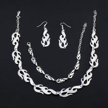 Load image into Gallery viewer, Punk Flame Necklace Trend Hip Hop Flame Clavicle Chain Bracelet Collar Rock Men’s And Women’s Collar Fashion Jewelry Gift