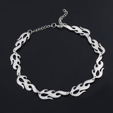 Load image into Gallery viewer, Punk Flame Necklace Trend Hip Hop Flame Clavicle Chain Bracelet Collar Rock Men’s And Women’s Collar Fashion Jewelry Gift
