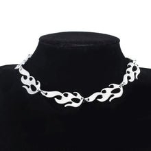 Load image into Gallery viewer, Punk Flame Necklace Trend Hip Hop Flame Clavicle Chain Bracelet Collar Rock Men’s And Women’s Collar Fashion Jewelry Gift