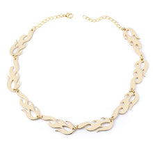 Load image into Gallery viewer, Punk Flame Necklace Trend Hip Hop Flame Clavicle Chain Bracelet Collar Rock Men’s And Women’s Collar Fashion Jewelry Gift