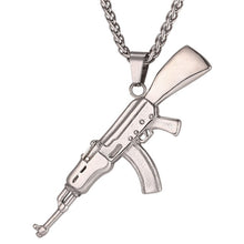 Load image into Gallery viewer, AK47 Necklace Silver Color Chain