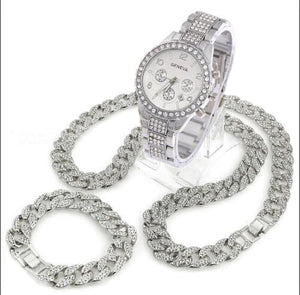 Jewelery necklace and clock for men and women